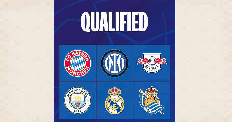 足球／歐冠小組４輪賽後戰況，6隊伍確定晉級16強