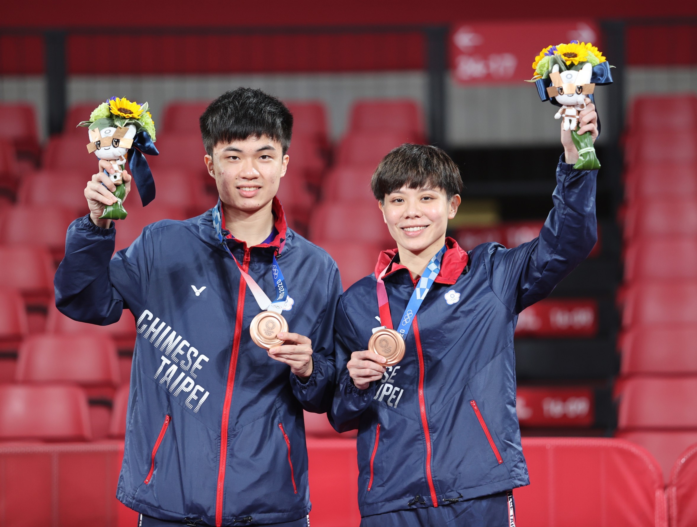 東京奧運時林昀儒、鄭怡靜混雙奪銅。