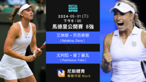 2024-05-01 WTA 馬德里公開賽 Mutua Madrid Open 八強賽事分析
