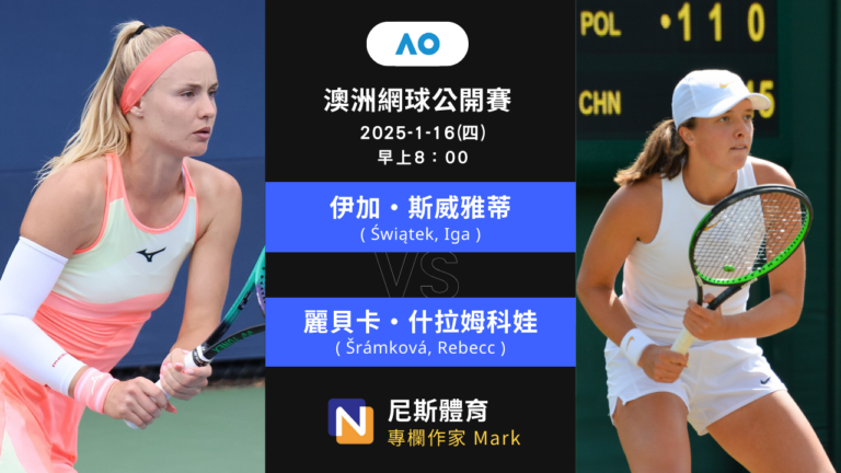 2025-1-16 WTA 澳洲網球公開賽 Australian Open 64強 賽前預測