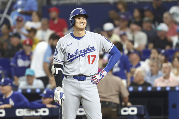 MLB／大谷翔平三保送+三壘安 道奇MVP連線大獲全勝馬林魚